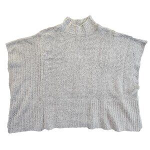 Beautiful Noman Poncho Sweater Women's One Size Gray Bohemian Chunky Knit EUC